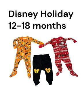 Disney Baby Holiday  Halloween / Christmas Footie 12-18 months